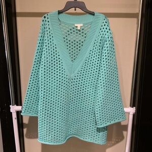 H&M Teal Knit Swim Cover-Up